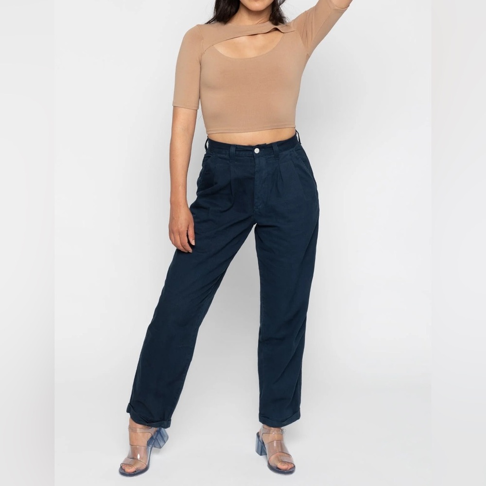 Los Angeles Apparel RELAXED PANT in Naval Blue size 25